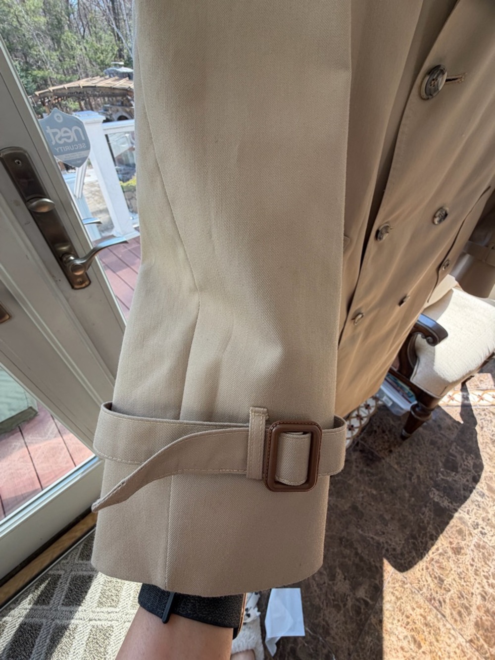 Dior Unisex Beige Double-Breasted Trench Coat - Picture 6 of 13